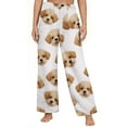 thumbnail image 5 of SwiftWear Cute Puppy Print Brushed Flannel Pajama Pants - Women's Cozy Plus Size Sleepwear & Lounge Pj Bottom Soft Plush with Pockets, Elastic Waist Home Comfort in Multiple Colors Available White, 5 of 5