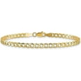 thumbnail image 3 of 10k Yellow Gold 3.6mm Semi-Solid Curb Link Chain - 9" Bracelet, 3 of 8