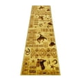 thumbnail image 2 of Emma + Oliver Brown 2'x7' Western Bucking Bronco and Cowboy Themed Accent Rug with Natural Jute Backing Suitable for Multiple Flooring Types, 2 of 6