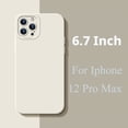 thumbnail image 2 of Designed for iPhone 12 Pro Max Case, with Camera Protection, Liquid Silicone Phone Case, 6.7 inches, White, 2 of 6