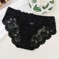 thumbnail image 4 of Women's Briefs Bikini Small Underwear V Cut Panties for Women Sexy Womens Underwear Lace Pack Women Bikini Lace Running No Chafe No Show Panties French Cut Black S, 4 of 4