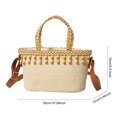 thumbnail image 2 of Bolso de hombro de paja de mujeres con bolso de mango de mango de manejo, 2 of 9
