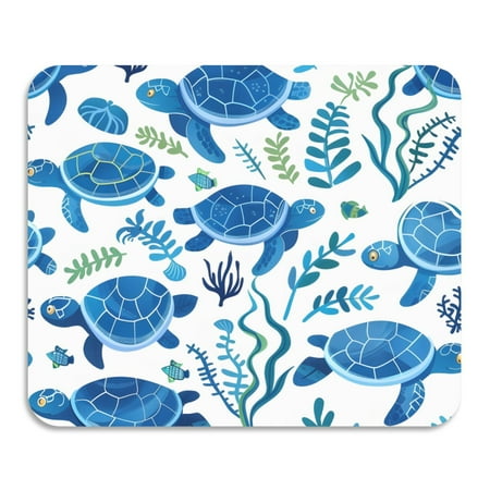 

ALAZA Dish Drying Mat for Kitchen Turtles with Seaweed Counter Absorbent Draining Pad 23.6 x19.7