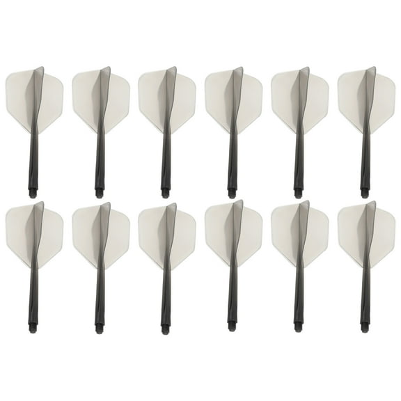 Uxcell 2BA Integrated Dart Shaft Flights Durable Dart Flight Set, Grey 9 Pack
