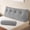 Light Gray, variant on Z-Hom Twin Headboard Pillow with a Neck Roll Pillow, Faux Fur Triangle Backrest Pillows for Sitting up with Removable Cover & Side Pockets(White, 30"x20"x8")