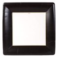 thumbnail image 2 of Entertaining with Caspari Grosgrain Border Square Dinner Plates, Black, 8-Pack, 2 of 4