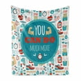thumbnail image 1 of Fitness Soft Flannel Fleece Throw Blanket, You Can Do Much More Encouraging Phrase with Gym Cardio Sport Wellness, Cozy Plush for Indoor and Outdoor Use, 50" x 70", Teal White Red, by Ambesonne, 1 of 6