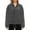 Gray, variant on Women's Fall and Winter Flannel Long-Sleeve Half-Zip Hoodless Sweatshirt for Outer Wear Women's Winter Long-sleeve Jacket