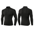 thumbnail image 5 of CONZONE Mens Sports T-Shirts Short Sleeve Zip T Shirts for Men Casual Crew Neck Solid Color Lightweight Tees Soft Cozy Athletic Tops, 5 of 6