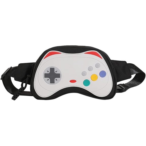 Cute Game Controller Fanny Pack Belt Bag, Women's Sports Chest Bag for Running, Casual Fashion Cartoon Shoulder Crossbody Bag