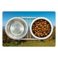 thumbnail image 1 of Appalachian Pet Mat for Food and Water, Aerial Panoramic Photo of Autumn Seasonal Virginia Mountains and Open Sky, Non-Slip Rubber Mat for Dogs and Cats, 18" X 12", by Ambesonne, 1 of 2