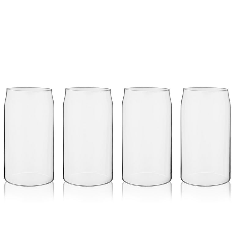  Venoteck 16oz Glass Cups Set of 4,Beer Can Glass Cup
