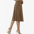 thumbnail image 4 of Gfyviroh Skirts for Women Casual Lightweight Solid Color Midi Skirts High Waist Soft Comfortable A-Line Skirts, 4 of 8