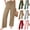 🔥 Khaki, variant on Petite Linen Pants for Women Solid Color Drawstring High Waist Wide Leg Pants Oversized Relaxed Fit Comfy Summer Women’s Pants with Pocket Hawaiian for Working Out and Gym Gray L