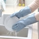 thumbnail image 4 of 1 par de guantes de cocina azules impermeables, resistentes al agua, para el hogar, para lavar platos, guantes de limpieza y protección para uso doméstico (talla M), 4 of 6