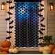 thumbnail image 1 of Cortina de Lluvia Decorativa de Murciélagos para Halloween, 79 X 39 Pulgadas | Marco de Puerta de Plástico Negro y Naranja para Colgar | Diseño de Calavera Espeluznante para Fiestas En Interiores | D, 1 of 6
