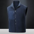thumbnail image 4 of Outdoor Vests Jacket for Men, Sleeveless Windbreaker Fleece Jackets for Golf, Travel, Fishing, Hiking Reversible Wear Gilet Outwear Navy XXL, 4 of 6