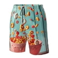 thumbnail image 4 of Balery Floating Colorful Cereal Traje de Baño Estilo Hawaiano para Hombre, Shorts de Secado Rápido con Bolsillos-3X-Large, 4 of 6