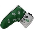 thumbnail image 2 of MoneyClub Retro L Shape Golf Putter Blade Style (Green with White Emblem) Headcover in The Money Pay Up $ Limited Edition Vintage Leather Style, 2 of 8