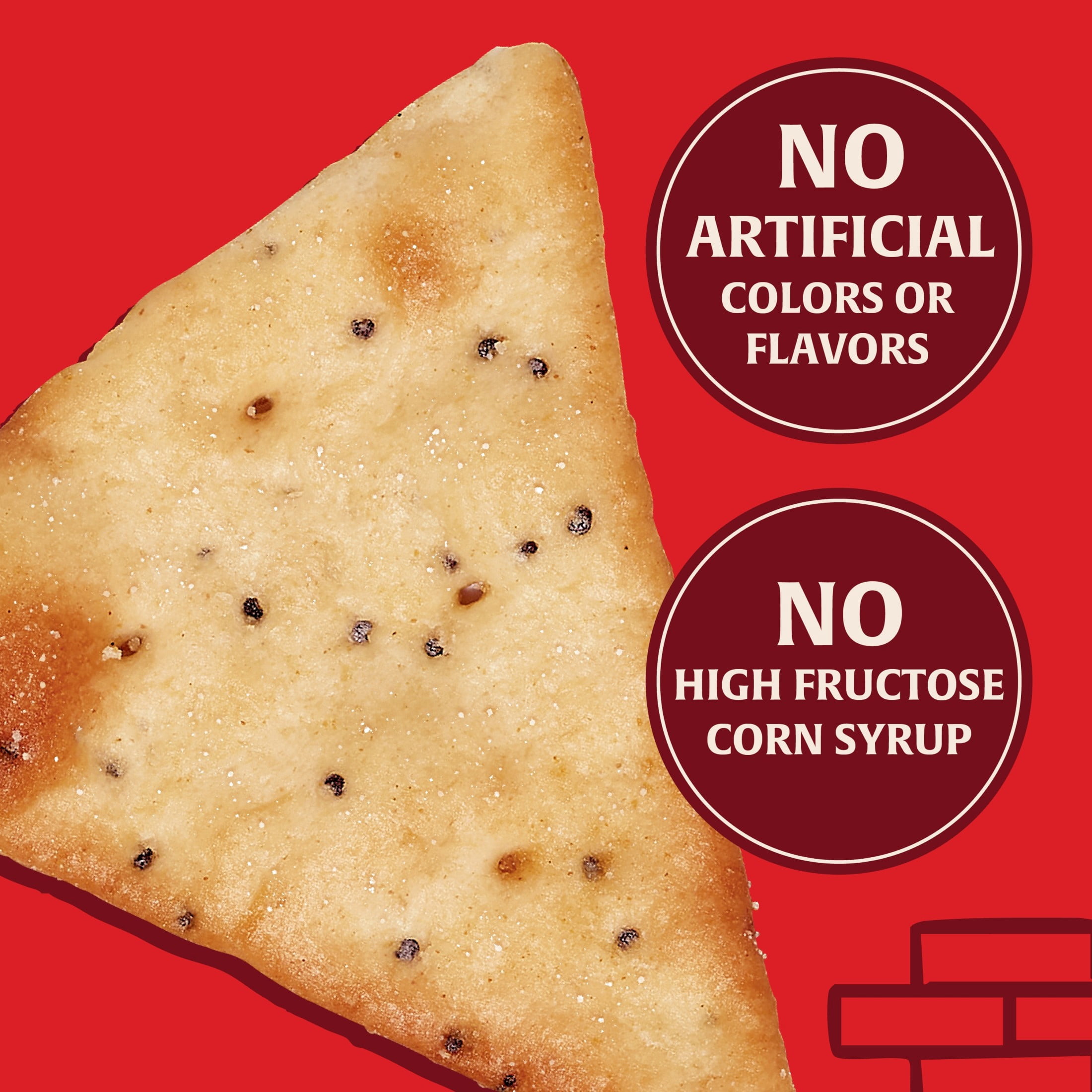 (3 pack) Town House Pita Everything Flavor Oven Baked Crackers, Salty Snacks, 9.5 oz