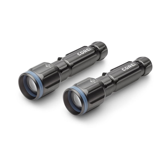 CORE 2000 Lumen Flashlight with Focusing Head, IPX7, 2 Pack