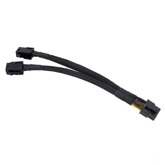 SIEYIO 8Pin Male To Double 6 Pin Female Cable Adapter CPU 8Pin To Graphics Video Card