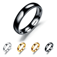 thumbnail image 1 of Anillo De Pareja De Titanio Liso De Acero Inoxidable Simple Xtellar negro, 1 of 4