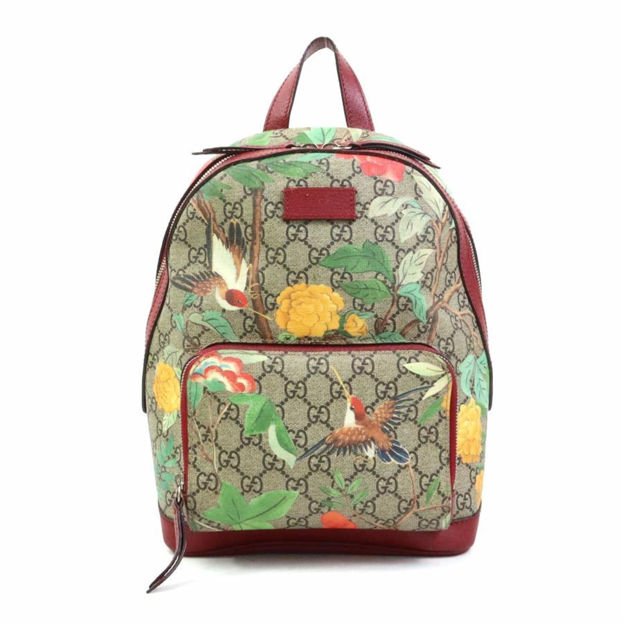 Gucci floral back pack Gucci - GG Supreme Monogram Blooms Backpack - Watch My Diamonds main image 2