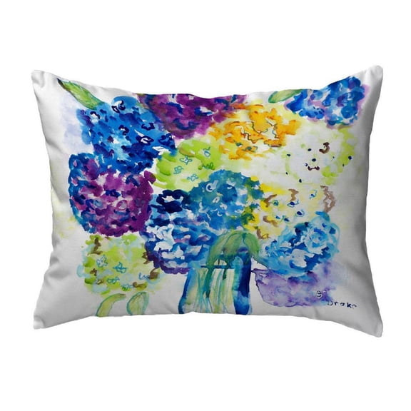 Betsy Drake Interiors Betsy's Hydrangea Small No-Cord Pillow 11x14