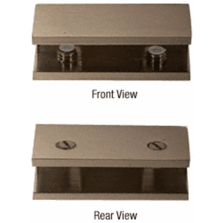 - CRL Brushed Bronze No-Drill Fixed Panel Glass Clamp NDC4BBRZ