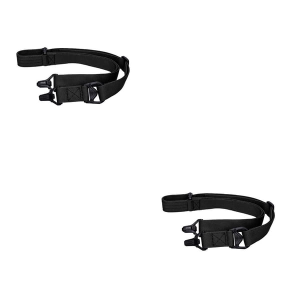 Wosthever Correa para el hombro Doble punto Nylon Antideslizante Hombros Sling Sling Conveniente Ajustable Senderismo Bolsos al aire libre Negro 2piezas