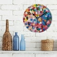 thumbnail image 3 of Yayeee 10" Wall Clock Battery Operated Quartz Round Silent Non-Ticking Home Decor, Light Colorful Circles, 3 of 6