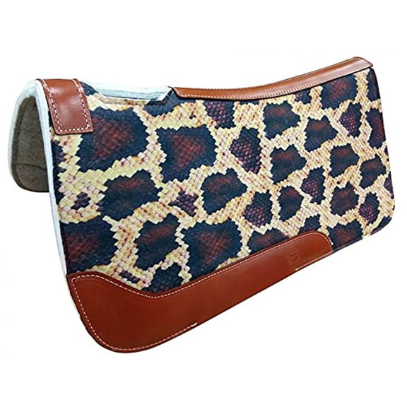 Showman 31" x 32" x 1" Snake Print Solid Felt Saddle Pad