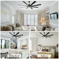 thumbnail image 3 of Chords Attic 72" 8-Blade Reversible Ceiling Fan with LED lights and Remote Control, 6-Speed, Timer Setting Quiet DC Motor, 3 of 11