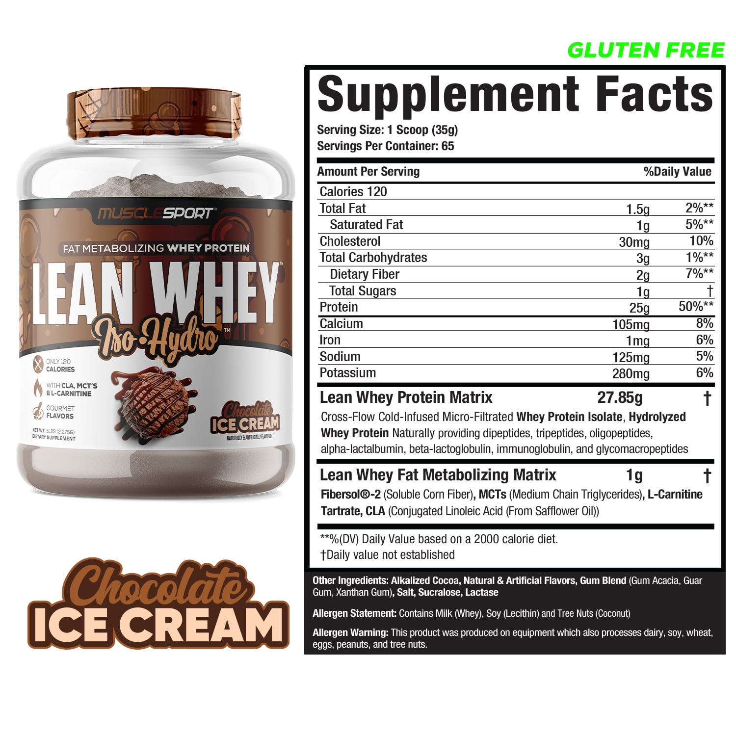 Lean Whey® Iso Hydro Gourmet Protein - 5lb