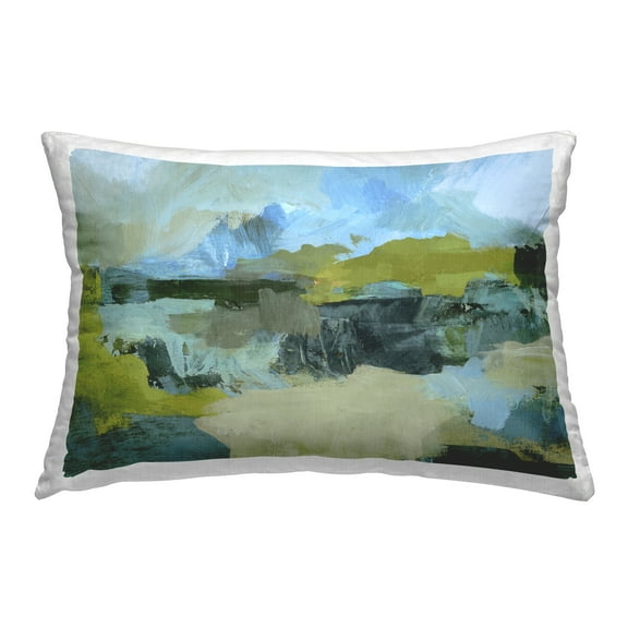 Stupell Industries Expressive Landscape Abstract Decorative Printed Throw Pillow Design by Victoria Barnes .