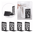 thumbnail image 2 of Sujeta libro Para Estantes Soporte Negro De Metal de 4 pcs, 2 of 5
