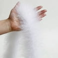 thumbnail image 3 of Topboutique Fake Marabou Feather Boa,Faux Ribbon Trim Fabric Feather White Boas Feather for Crafts Wedding Party Costume Christmas Tree Decoration,2 Yards Craft Feathers Scarf, 3 of 8