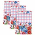 thumbnail image 2 of 4th of July Kitchen Towels Set of 3, Independence Day Floral Checkered Stars Absorbent Dish Towels for Kitchen, Microfiber Hand Towel, Quick Drying Tea Towel for Cleaning Decorative Dishcloths, 2 of 7