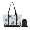 thumbnail image 7 of FORMRS Canvas Laptop Tote Bag for Women with 15.6" Computer Compartments Shoulder Handbag, Blue Ice Hockey, 7 of 7
