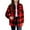 Red, variant on AHTJRT Button Down Cardigans for Kids Lapel Long Sleeve Outerwear with Pockets Thermal Double Fleece Lined Coats Fashion Plaid Sweaters Pink 10-11 Years