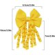 thumbnail image 2 of Paquete de 2 lazos para el cabello para niñas pequeñas, pinzas para el cabello con lazo amarillo, serpentinas en espiral, accesorios para el cabello escolar, amarillo, 2 of 5