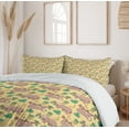 thumbnail image 6 of Ambesonne Funny Sloth Duvet Cover Set, Lazy Animal Tree Banana, 2-Calking, Yellow Umber, 6 of 7