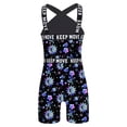 thumbnail image 2 of iiniim Girls Cross Straps Swimsuit Kids One-piece Boyleg Beach Sports Swimming Swimwear Black Stars 8, 2 of 7