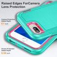 thumbnail image 5 of for iPhone 8 Plus Case,Case for iPhone 7 Plus/6S Plus/6 Plus Case with Build-in Kickstand,Heavy Duty Protection Shockproof Anti-Scratch Slim Fit Protective Sturdy Hard Cover,Grey/Green, 5 of 18