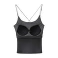 thumbnail image 2 of ZyeKqe Women Yoga Tank Tops with Built in Bra Workout Tops Athletic Yoga Camisole Shirts Longline Sports Bra Tanks, 2 of 4