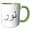 Green/White, variant on 3drose, the Name Noor or Nur in Arabic Letters Arab Name Calligraphy Gift, 11oz Mug