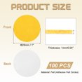 thumbnail image 2 of 100 Pcs Adhesive Felt Circles, 1" Round Non-Woven Felt Pads Stickers, Yellow, 2 of 6