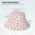 thumbnail image 4 of Daiia Watermelon Pattern Bucket Hat - Trendy Cotton Sun Hat for Beach, Golf, Fishing - Fun Outdoor Vacation Boonie for Men and Women, 4 of 9