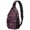Pink and Black Checkered Pattern, variant on Black and White Checkered Pattern Sling Backpack, Unisex Cycling Crossbody Bag with Side Mesh Pockets, Adjustable Ambidextrous Strap Gift Ideas for Hiking Cycling Walking